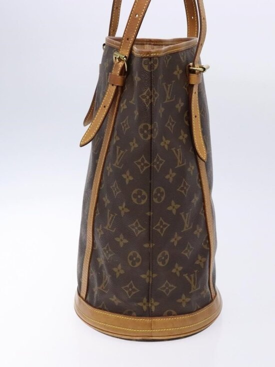 Authentic LOUIS VUITTON Monogram Bucket GM Shoulder Bag M42236 LV - Picture 11 of 16